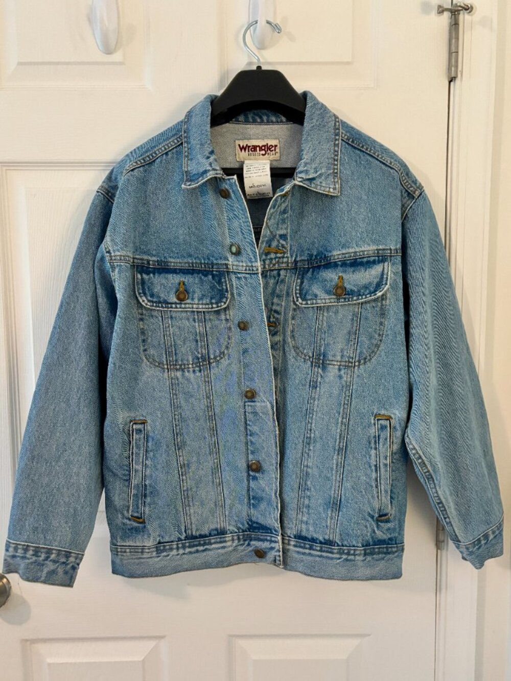 Wrangler Rugged Wear Rigid Denim Trucker Jacket Large